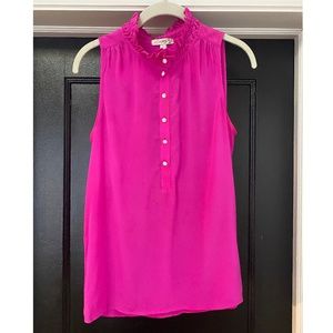 Sleeveless J. Crew Blouse in Gorge Hot Pink Color!